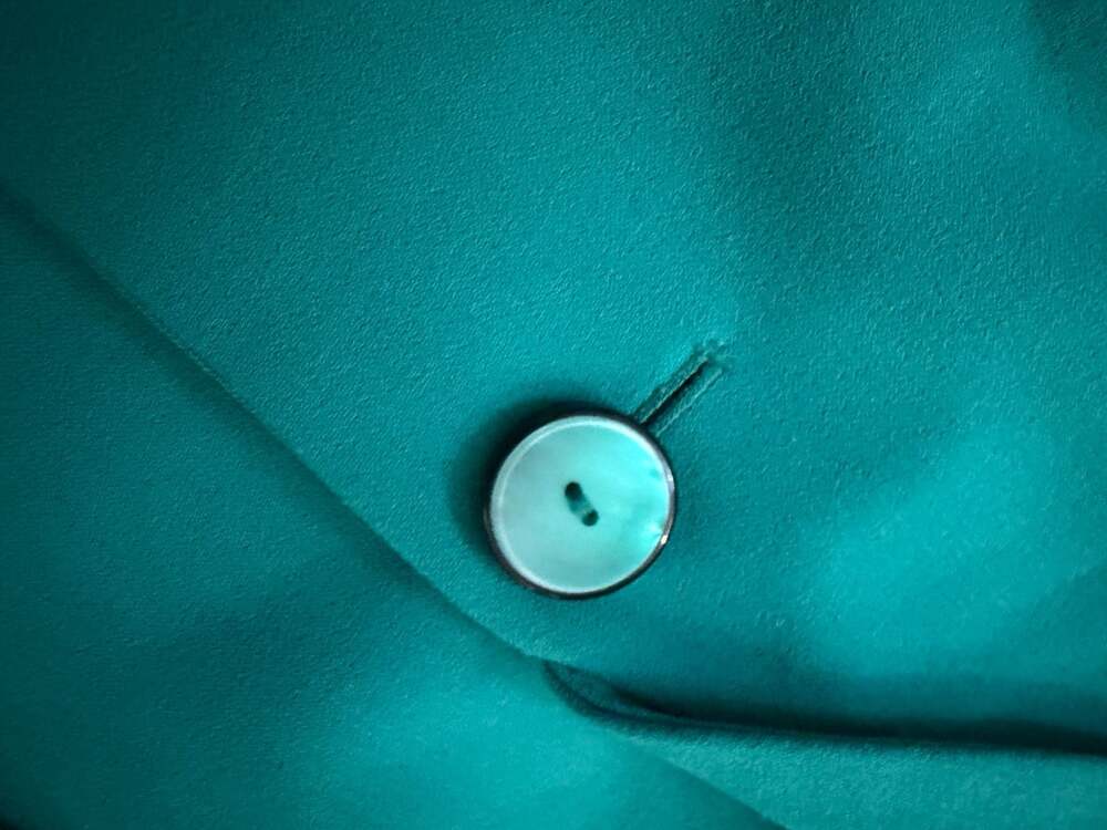 Kasper Women's Teal One-Button Shawl Collar Blazer Jacket Size 10P - Picture 4 of 4